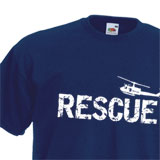  Baumwoll T-Shirt RESCUE mit Helicopter